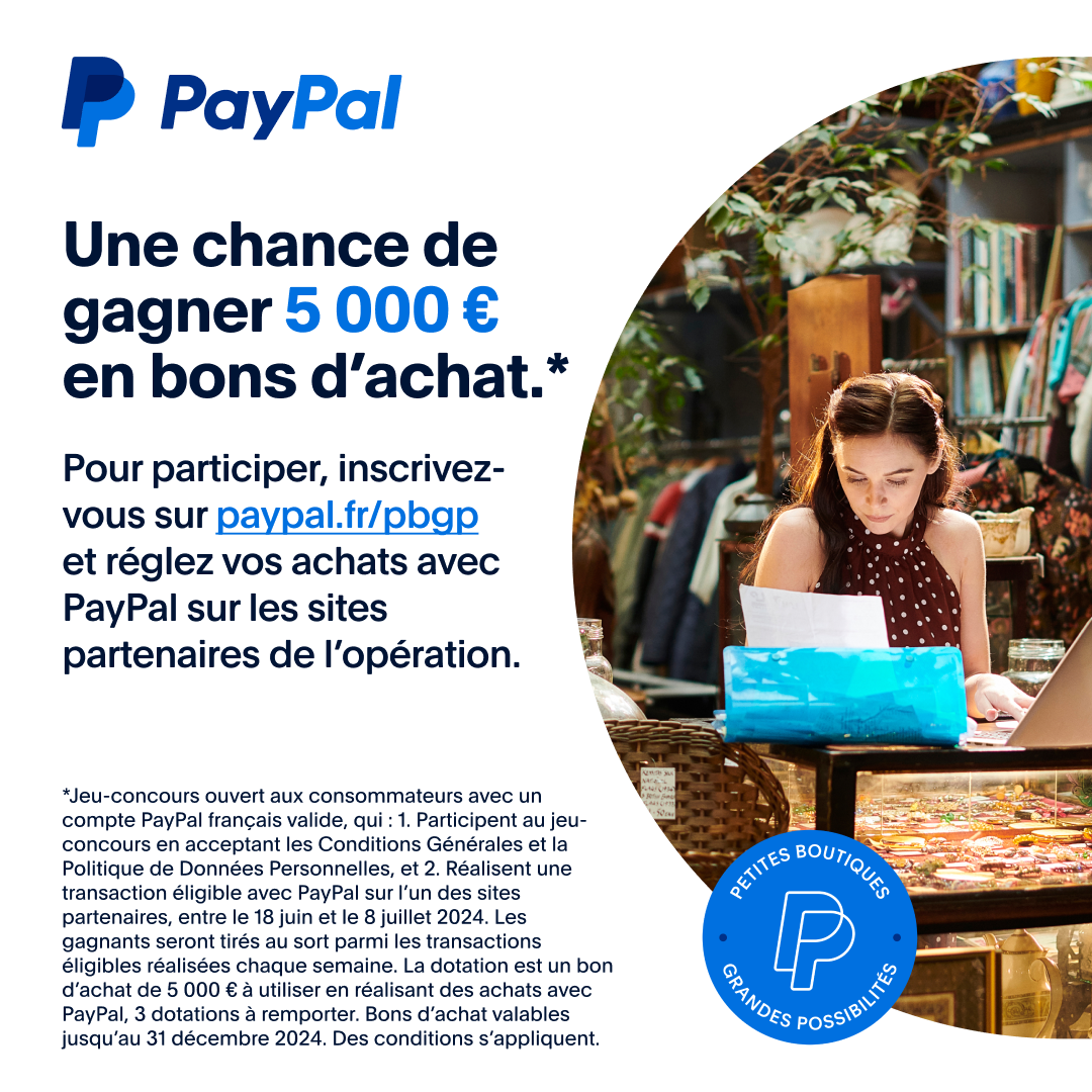 jeu-concours PayPal : 3 x 5 000 € 